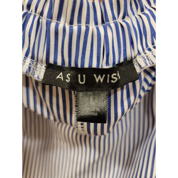 As U Wish Striped Embroidered Blouse - Picture 4 of 7